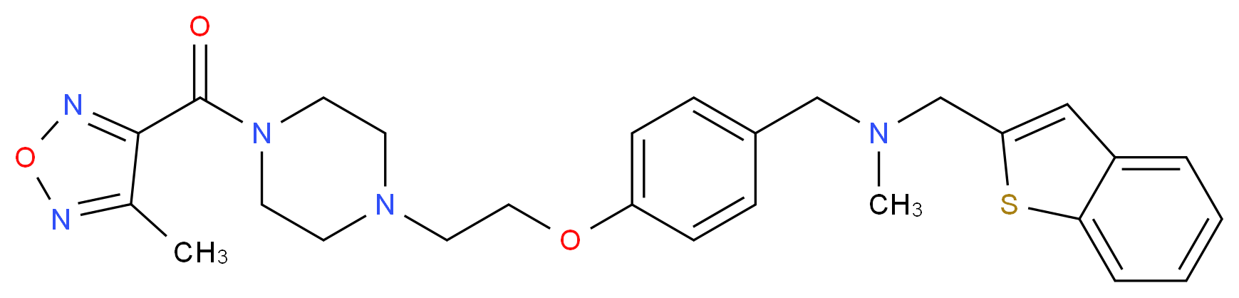 (1-benzothien-2-ylmethyl)methyl[4-(2-{4-[(4-methyl-1,2,5-oxadiazol-3-yl)carbonyl]-1-piperazinyl}ethoxy)benzyl]amine_Molecular_structure_CAS_)