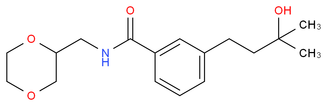 N-(1,4-dioxan-2-ylmethyl)-3-(3-hydroxy-3-methylbutyl)benzamide_Molecular_structure_CAS_)