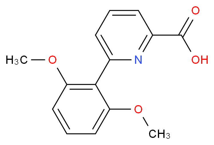 6-(2,6-DIMETHOXYPHENYL)PYRIDINE-2-CARBOXYLIC ACID_Molecular_structure_CAS_)
