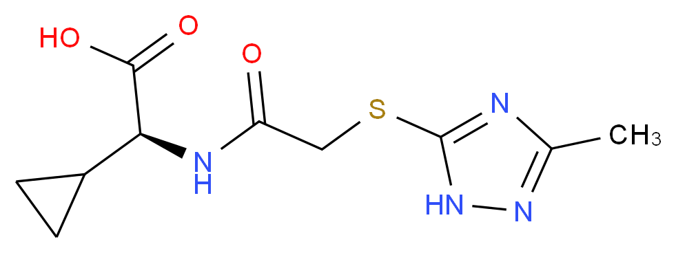 (2S)-cyclopropyl({[(3-methyl-1H-1,2,4-triazol-5-yl)thio]acetyl}amino)acetic acid_Molecular_structure_CAS_)