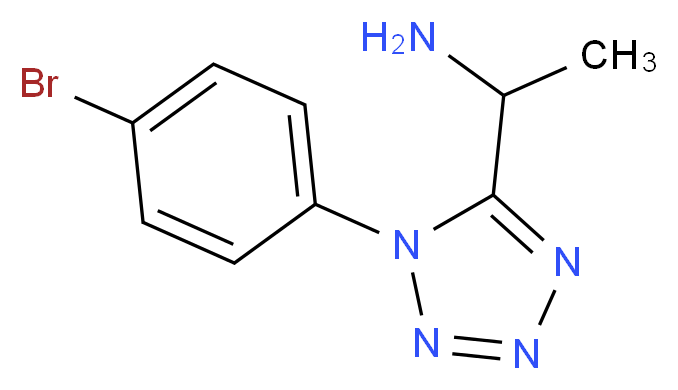 1-[1-(4-bromophenyl)-1H-1,2,3,4-tetrazol-5-yl]ethan-1-amine_Molecular_structure_CAS_)