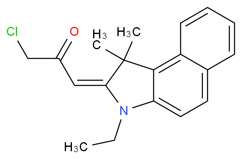 1-Chloro-3-(3-ethyl-1,1-dimethyl-1,3-dihydro-benzo[e]indol-2-ylidene)-propan-2-one_Molecular_structure_CAS_)