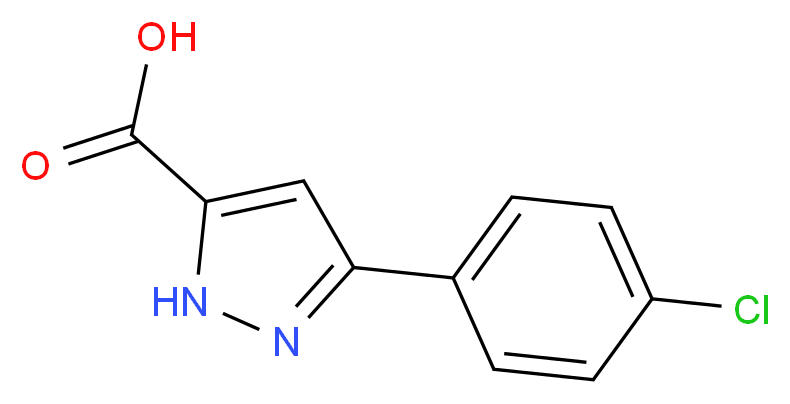 5-(4-Chlorophenyl)-1H-pyrazole-3-carboxylic acid_Molecular_structure_CAS_54006-63-2)