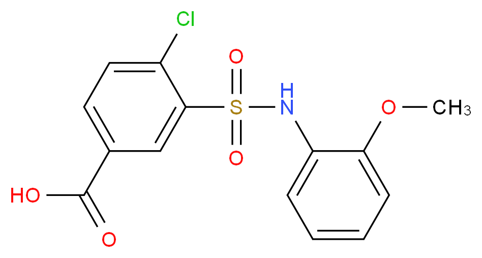4-Chloro-3-(2-methoxy-phenylsulfamoyl)-benzoic acid_Molecular_structure_CAS_)
