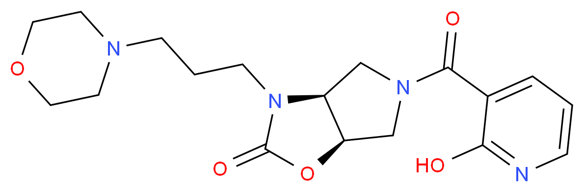 (3aS*,6aR*)-5-[(2-hydroxypyridin-3-yl)carbonyl]-3-(3-morpholin-4-ylpropyl)hexahydro-2H-pyrrolo[3,4-d][1,3]oxazol-2-one_Molecular_structure_CAS_)