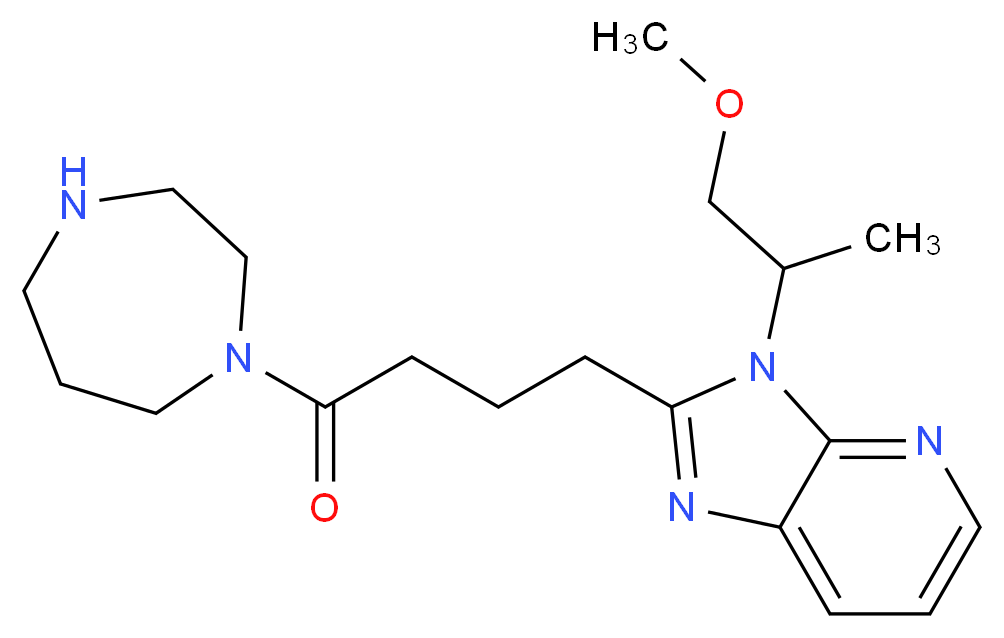 2-[4-(1,4-diazepan-1-yl)-4-oxobutyl]-3-(2-methoxy-1-methylethyl)-3H-imidazo[4,5-b]pyridine_Molecular_structure_CAS_)