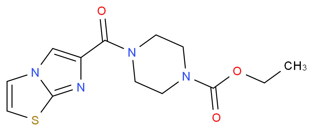 ethyl 4-(imidazo[2,1-b][1,3]thiazol-6-ylcarbonyl)-1-piperazinecarboxylate_Molecular_structure_CAS_)