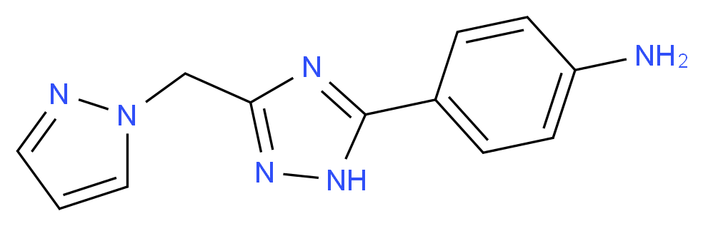 4-(3-((1H-pyrazol-1-yl)methyl)-1H-1,2,4-triazol-5-yl)aniline_Molecular_structure_CAS_)
