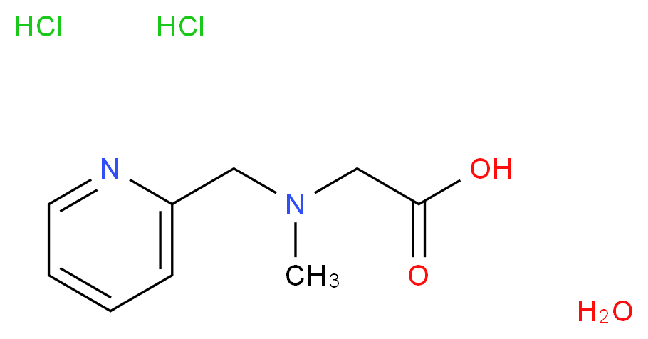N-Methyl-N-(pyridin-2-ylmethyl)glycine dihydrochloride hydrate_Molecular_structure_CAS_)