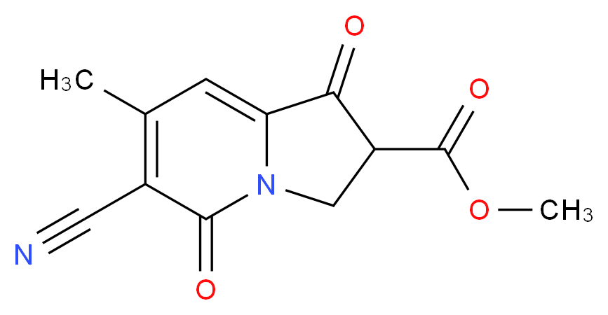 6-Cyano-1,2,3,5-tetrahydro-7-methyl-1,5-dioxo-2-Indolizinecarboxylic Acid Methyl Ester_Molecular_structure_CAS_66917-18-8)