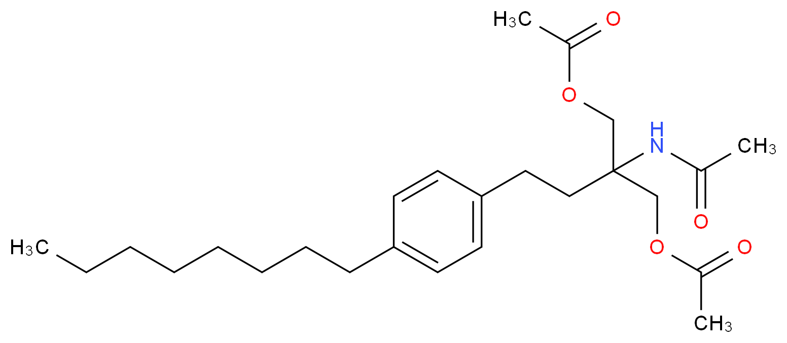 N-[1,1-Bis[(acetyloxy)methyl]-3-(4-octylphenyl)propyl]acetamide_Molecular_structure_CAS_162358-09-0)