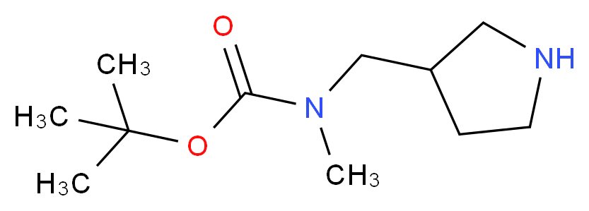 tert-Butyl Methyl(pyrrolidin-3-ylMethyl)carbaMate_Molecular_structure_CAS_802983-66-0)