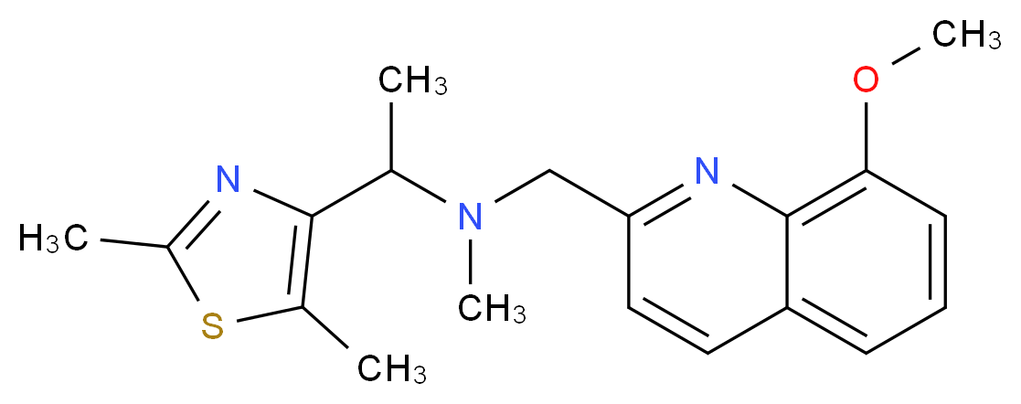 1-(2,5-dimethyl-1,3-thiazol-4-yl)-N-[(8-methoxyquinolin-2-yl)methyl]-N-methylethanamine_Molecular_structure_CAS_)