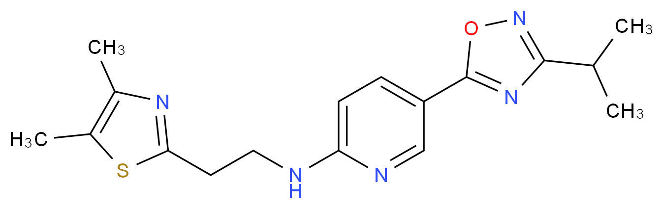 N-[2-(4,5-dimethyl-1,3-thiazol-2-yl)ethyl]-5-(3-isopropyl-1,2,4-oxadiazol-5-yl)-2-pyridinamine_Molecular_structure_CAS_)