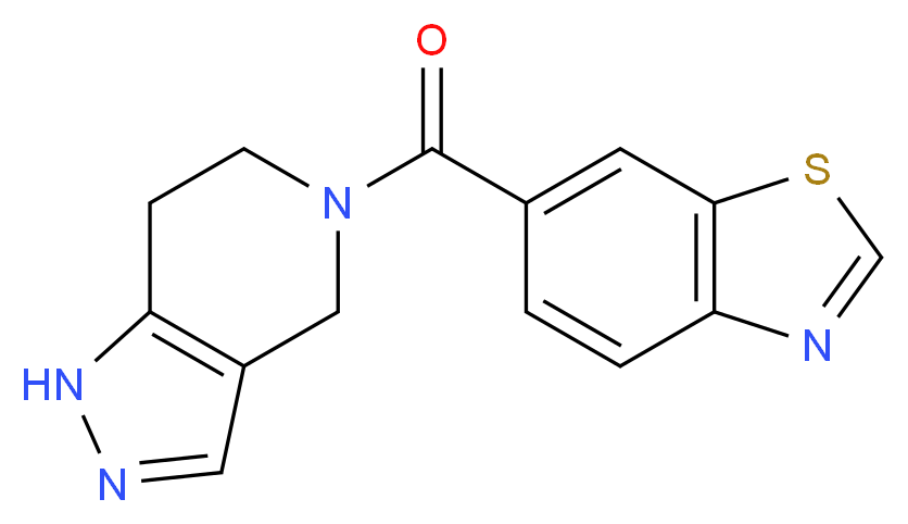 5-(1,3-benzothiazol-6-ylcarbonyl)-4,5,6,7-tetrahydro-1H-pyrazolo[4,3-c]pyridine_Molecular_structure_CAS_)