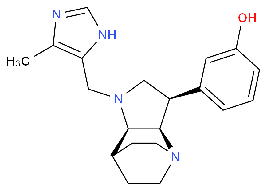 3-{(3R*,3aR*,7aR*)-1-[(4-methyl-1H-imidazol-5-yl)methyl]octahydro-4,7-ethanopyrrolo[3,2-b]pyridin-3-yl}phenol_Molecular_structure_CAS_)