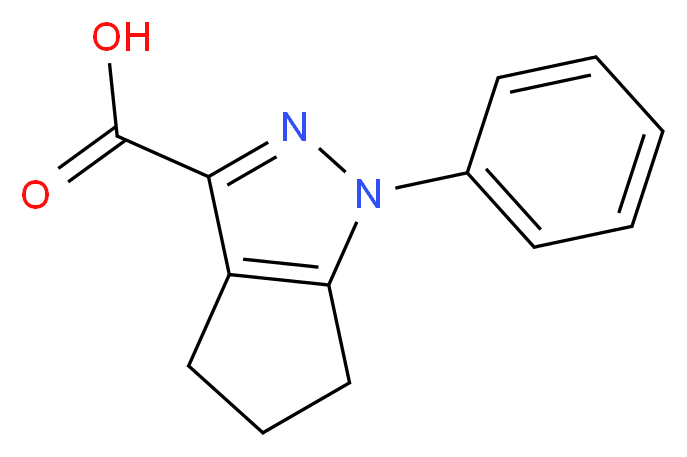 1-phenyl-1,4,5,6-tetrahydrocyclopenta[c]pyrazole-3-carboxylic acid_Molecular_structure_CAS_96197-36-3)