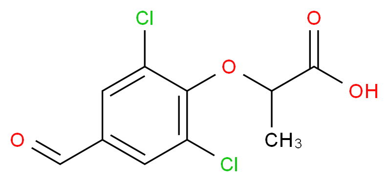 2-(2,6-dichloro-4-formylphenoxy)propanoic acid_Molecular_structure_CAS_812642-69-6)