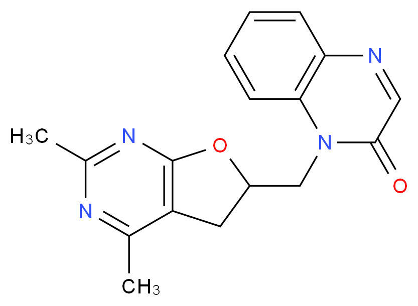 1-[(2,4-dimethyl-5,6-dihydrofuro[2,3-d]pyrimidin-6-yl)methyl]quinoxalin-2(1H)-one_Molecular_structure_CAS_)