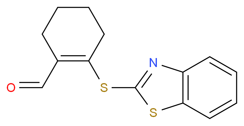 2-(Benzothiazol-2-ylsulfanyl)-cyclohex-1-enecarbaldehyde_Molecular_structure_CAS_)
