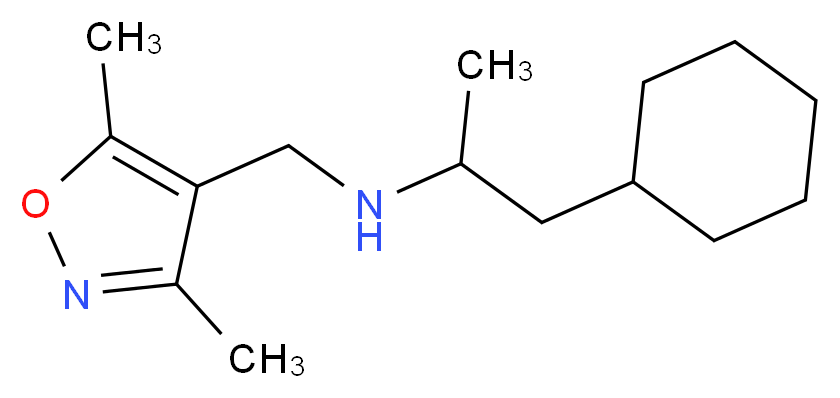 (2-cyclohexyl-1-methylethyl)[(3,5-dimethylisoxazol-4-yl)methyl]amine_Molecular_structure_CAS_)