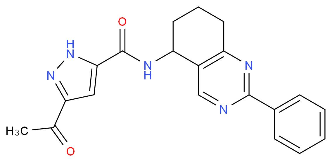 3-acetyl-N-(2-phenyl-5,6,7,8-tetrahydroquinazolin-5-yl)-1H-pyrazole-5-carboxamide_Molecular_structure_CAS_)