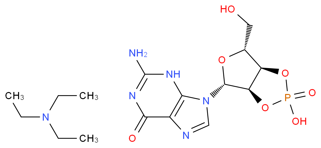 Guanosine 2',3'-Cyclic Monophosphate Triethylamine Salt_Molecular_structure_CAS_73647-09-3)