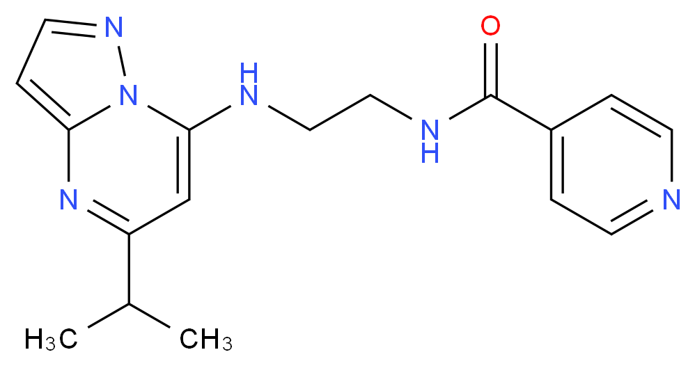 N-{2-[(5-isopropylpyrazolo[1,5-a]pyrimidin-7-yl)amino]ethyl}isonicotinamide_Molecular_structure_CAS_)