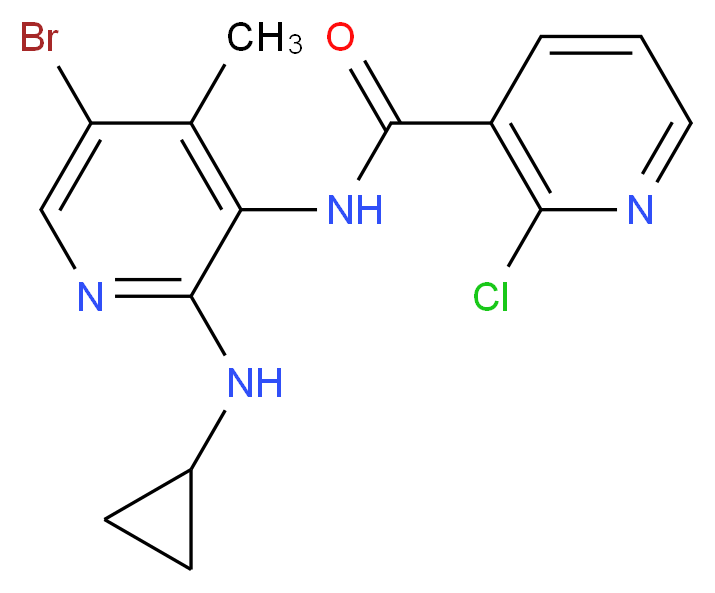 N-[5-Bromo-2-(cyclopropylamino)-4-methyl-3-pyridinyl]-2-chloro-3-pyridinecarboxamide_Molecular_structure_CAS_284686-20-0)