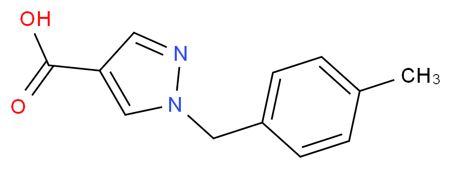 1-[(4-methylphenyl)methyl]-1H-pyrazole-4-carboxylic acid_Molecular_structure_CAS_)