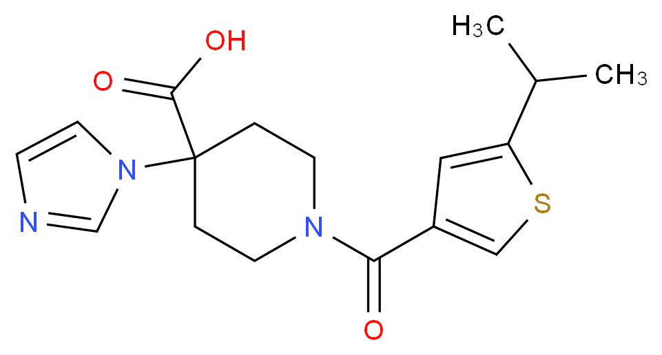 4-(1H-imidazol-1-yl)-1-[(5-isopropyl-3-thienyl)carbonyl]piperidine-4-carboxylic acid_Molecular_structure_CAS_)