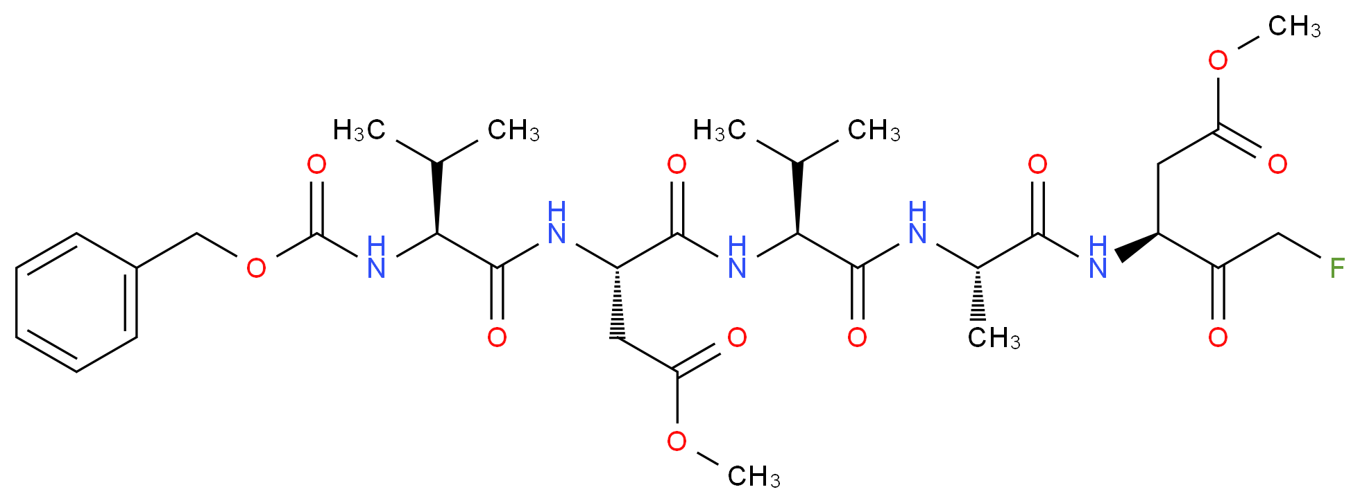 Z-Val-Asp(O-Me)-Val-Ala-Asp(O-Me) fluoromethyl ketone_Molecular_structure_CAS_)