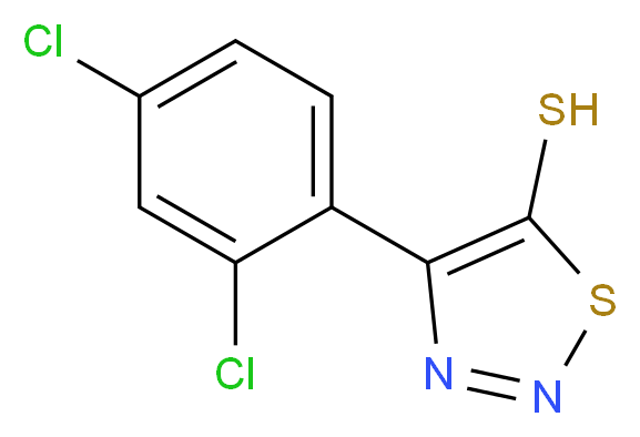 4-(2,4-Dichlorophenyl)-1,2,3-thiadiazol-5-ylhydrosulfide_Molecular_structure_CAS_66521-65-1)