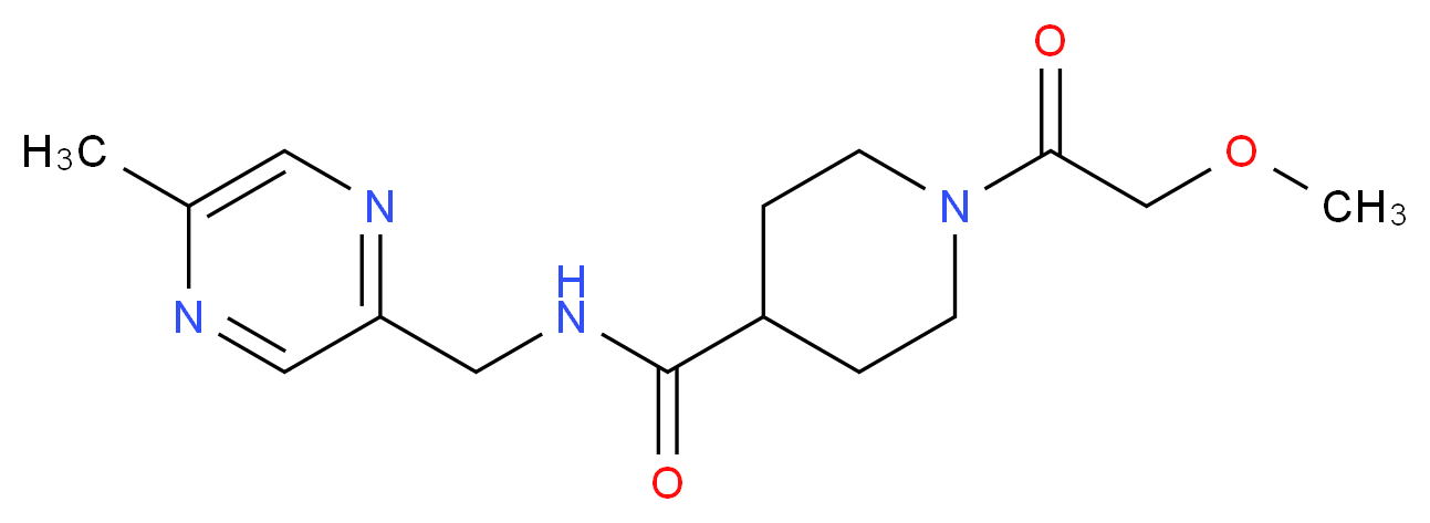 1-(methoxyacetyl)-N-[(5-methyl-2-pyrazinyl)methyl]-4-piperidinecarboxamide_Molecular_structure_CAS_)