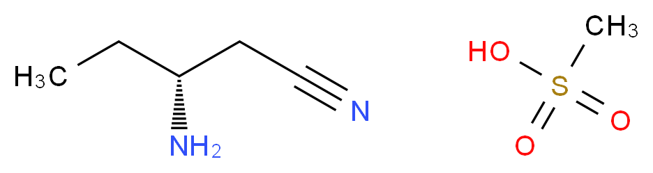 (R)-3-Aminopentanenitrile Methanesulfonic Acid Salt_Molecular_structure_CAS_474645-97-1)