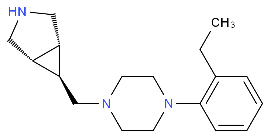 (1R*,5S*,6r*)-6-{[4-(2-ethylphenyl)piperazin-1-yl]methyl}-3-azabicyclo[3.1.0]hexane_Molecular_structure_CAS_)