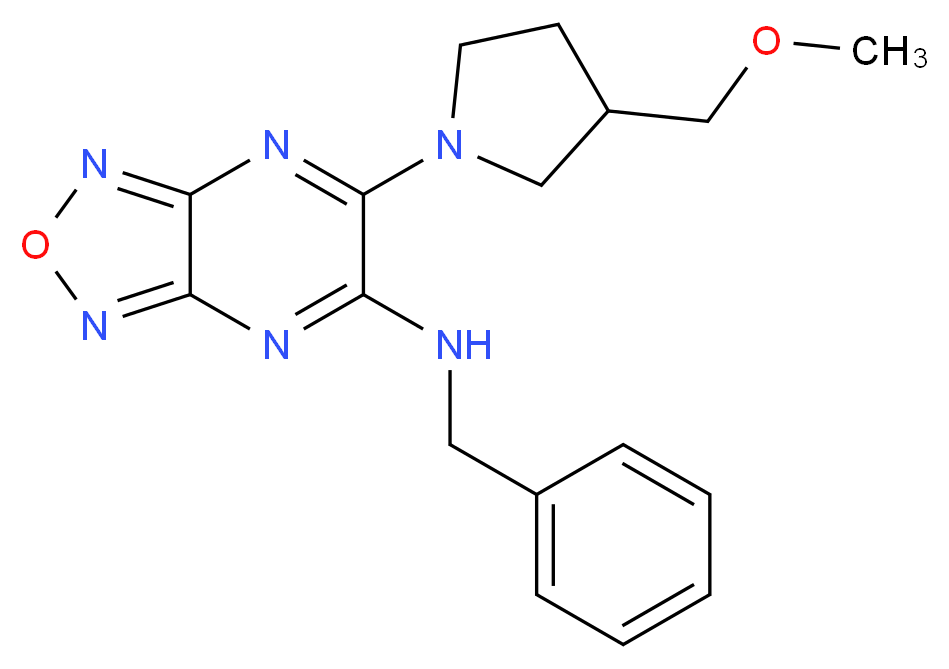 N-benzyl-6-[3-(methoxymethyl)-1-pyrrolidinyl][1,2,5]oxadiazolo[3,4-b]pyrazin-5-amine_Molecular_structure_CAS_)
