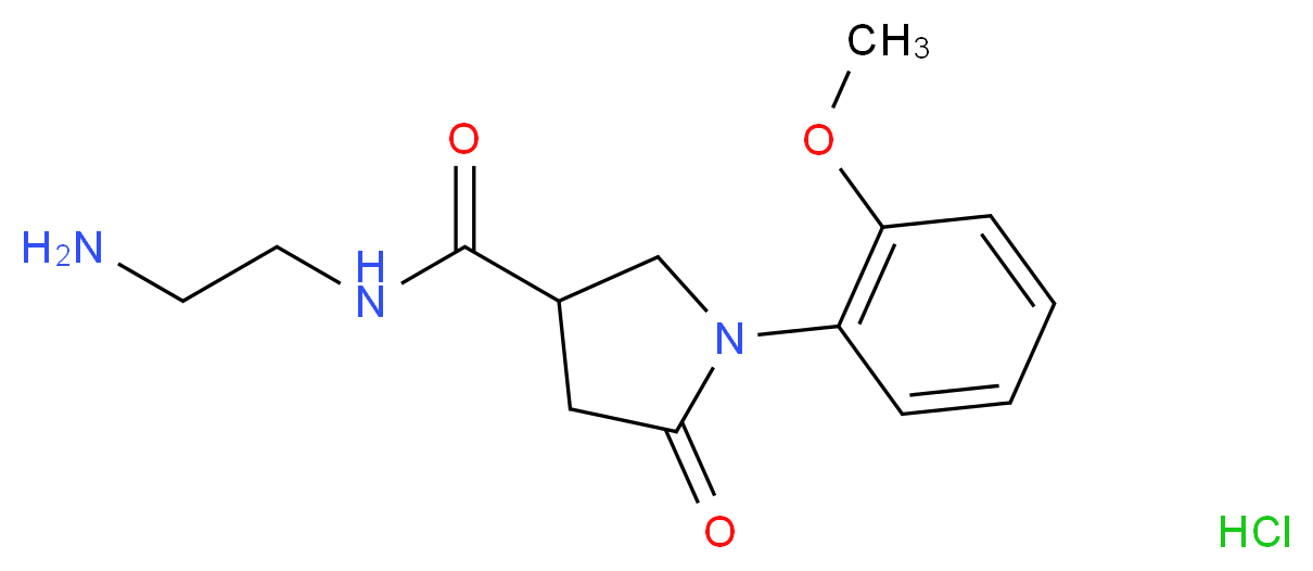 N-(2-aminoethyl)-1-(2-methoxyphenyl)-5-oxopyrrolidine-3-carboxamide hydrochloride_Molecular_structure_CAS_)