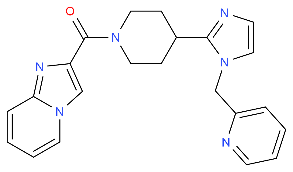 2-({4-[1-(pyridin-2-ylmethyl)-1H-imidazol-2-yl]piperidin-1-yl}carbonyl)imidazo[1,2-a]pyridine_Molecular_structure_CAS_)