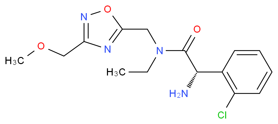 (2S)-2-amino-2-(2-chlorophenyl)-N-ethyl-N-{[3-(methoxymethyl)-1,2,4-oxadiazol-5-yl]methyl}acetamide_Molecular_structure_CAS_)