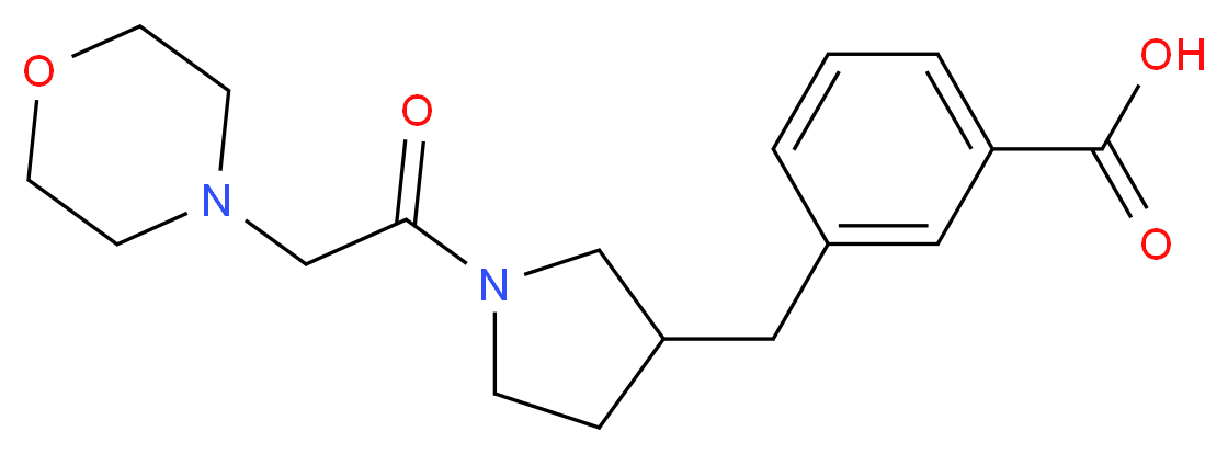 3-{[1-(4-morpholinylacetyl)-3-pyrrolidinyl]methyl}benzoic acid_Molecular_structure_CAS_)