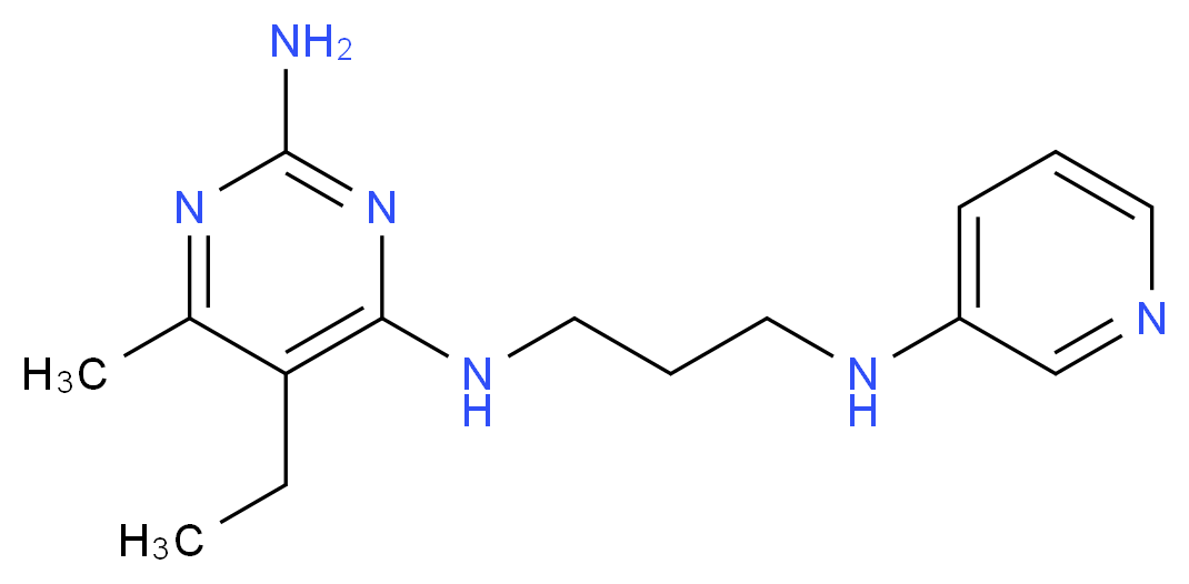 5-ethyl-6-methyl-N~4~-[3-(pyridin-3-ylamino)propyl]pyrimidine-2,4-diamine_Molecular_structure_CAS_)