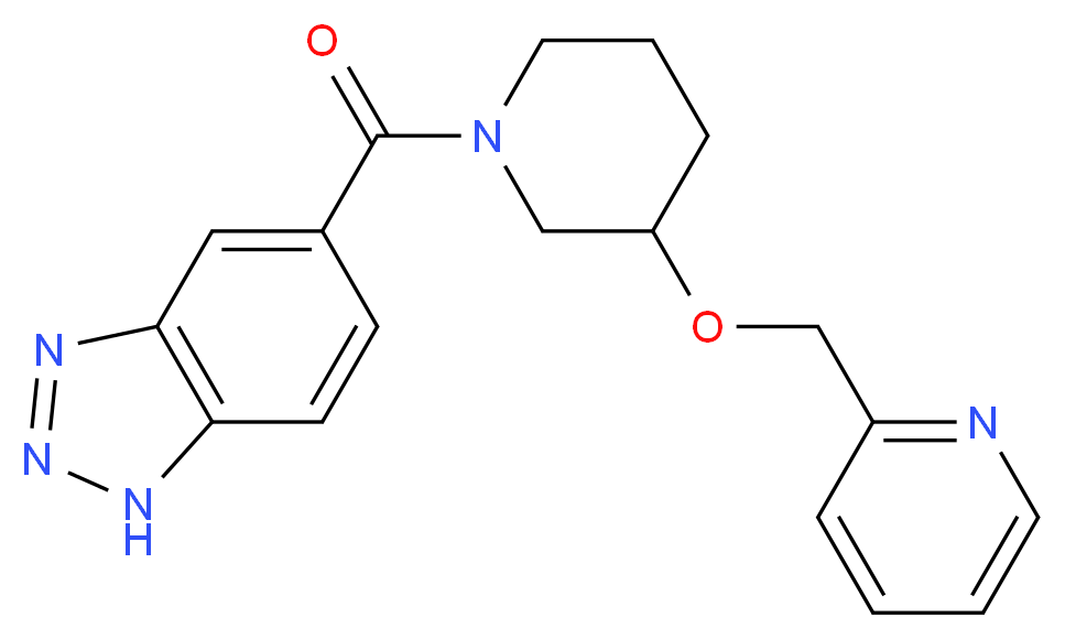 5-{[3-(2-pyridinylmethoxy)-1-piperidinyl]carbonyl}-1H-1,2,3-benzotriazole_Molecular_structure_CAS_)