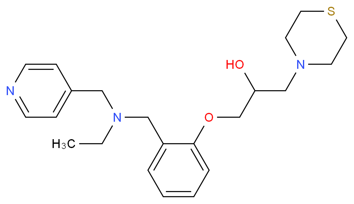 1-(2-{[ethyl(4-pyridinylmethyl)amino]methyl}phenoxy)-3-(4-thiomorpholinyl)-2-propanol_Molecular_structure_CAS_)