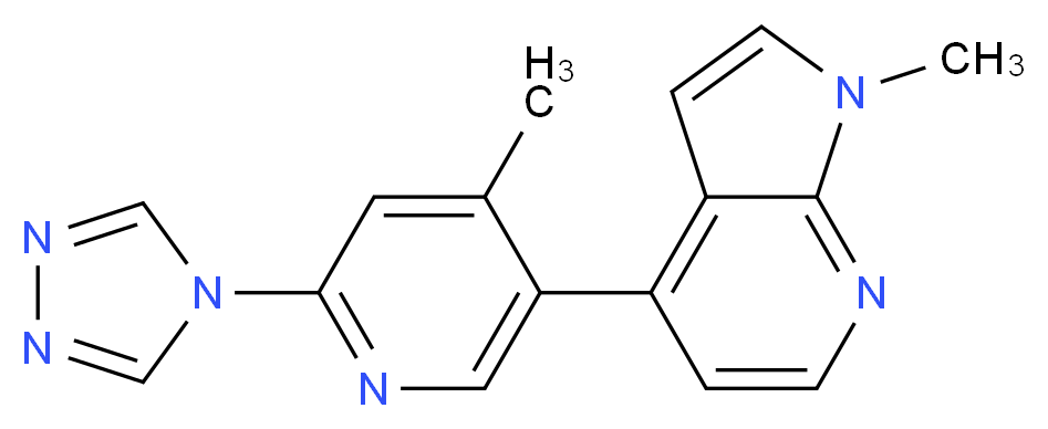 1-methyl-4-[4-methyl-6-(4H-1,2,4-triazol-4-yl)pyridin-3-yl]-1H-pyrrolo[2,3-b]pyridine_Molecular_structure_CAS_)