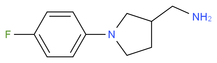 [1-(4-Fluorophenyl)-3-pyrrolidinyl]methanamine_Molecular_structure_CAS_)
