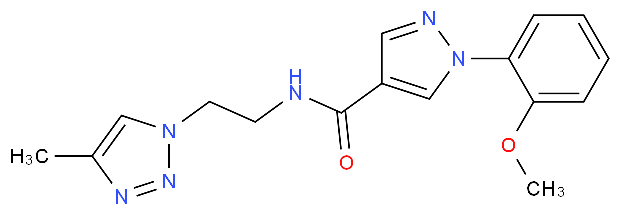 1-(2-methoxyphenyl)-N-[2-(4-methyl-1H-1,2,3-triazol-1-yl)ethyl]-1H-pyrazole-4-carboxamide_Molecular_structure_CAS_)