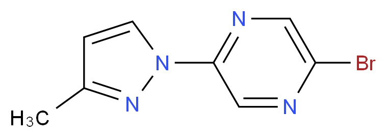 2-BROMO-5-(3-METHYL-1H-PYRAZOL-1-YL)PYRAZINE_Molecular_structure_CAS_)