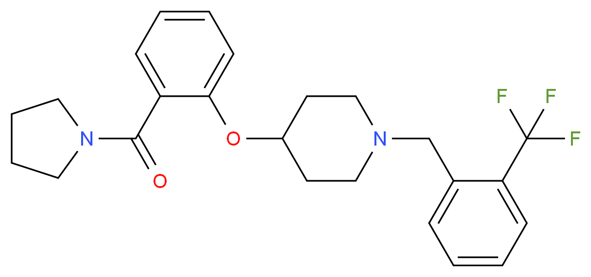 4-[2-(1-pyrrolidinylcarbonyl)phenoxy]-1-[2-(trifluoromethyl)benzyl]piperidine_Molecular_structure_CAS_)