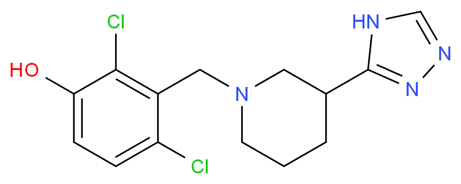 2,4-dichloro-3-{[3-(4H-1,2,4-triazol-3-yl)piperidin-1-yl]methyl}phenol_Molecular_structure_CAS_)